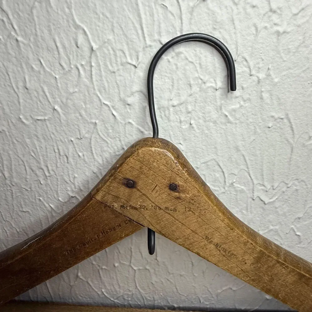 Southern Cleaning & Pressing Co Wooden Hanger Memphis Vintage Capital Hanger Co